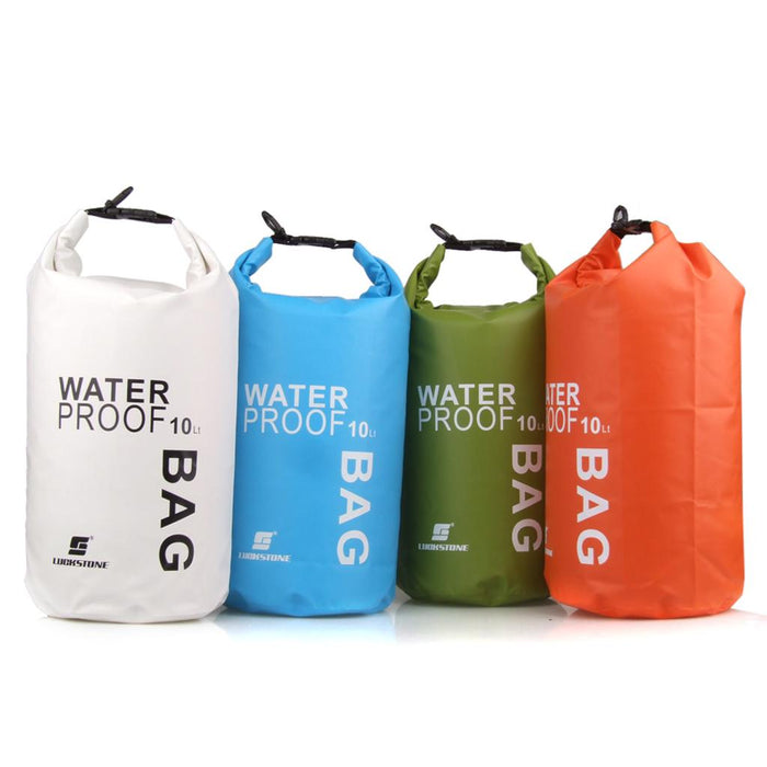 Crofta 10L Waterproof Dry Bag Pouch Camping Boating Kayaking Rafting Canoeing White