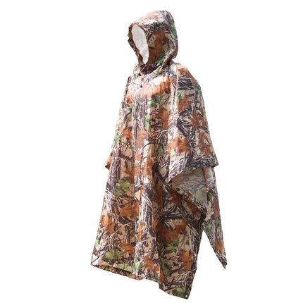 Crofta Waterproof Bionic Raincoat Poncho Hunting Riding Camping Hiking Camouflage