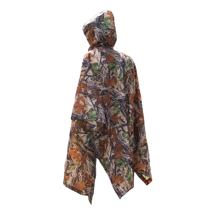 Crofta Waterproof Bionic Raincoat Poncho Hunting Riding Camping Hiking Camouflage