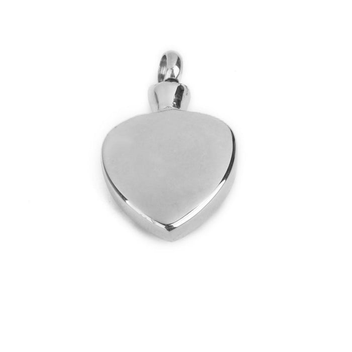 Stainless Steel Carved Heart Shape Cremation Urn Keepsake Memorial Pendant