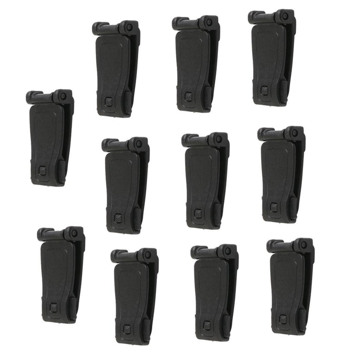 Crofta 10pcs Black Molle Webbing Connecting Clips Strap Buckle Backpack Bag Clip