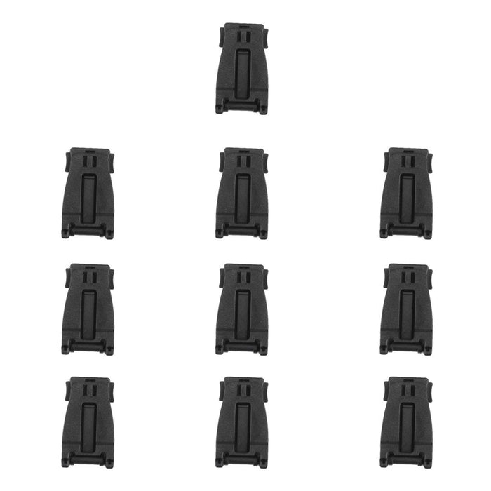 Crofta 10pcs Black Molle Webbing Connecting Clips Strap Buckle Backpack Bag Clip