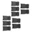 Crofta 10pcs Black Molle Webbing Connecting Clips Strap Buckle Backpack Bag Clip