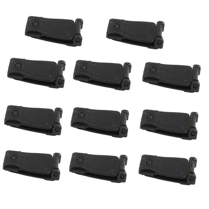 Crofta 10pcs Black Molle Webbing Connecting Clips Strap Buckle Backpack Bag Clip