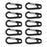 Crofta 10Pcs Black Alloy Keychain Snap Buckle Carabiner Camping Hiking Spring Hooks