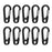 Crofta 10Pcs Black Alloy Keychain Snap Buckle Carabiner Camping Hiking Spring Hooks