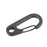 Crofta 10Pcs Black Alloy Keychain Snap Buckle Carabiner Camping Hiking Spring Hooks