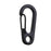 Crofta 10Pcs Black Alloy Keychain Snap Buckle Carabiner Camping Hiking Spring Hooks