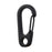 Crofta 10Pcs Black Alloy Keychain Snap Buckle Carabiner Camping Hiking Spring Hooks