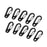 Crofta 10Pcs Black Alloy Keychain Snap Buckle Carabiner Camping Hiking Spring Hooks