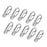 Crofta 10Pcs Silver Alloy Keychain Snap Buckle Carabiner Camping Hiking Spring Hook