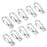 Crofta 10Pcs Silver Alloy Keychain Snap Buckle Carabiner Camping Hiking Spring Hook