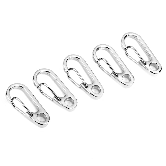 Crofta 10Pcs Silver Alloy Keychain Snap Buckle Carabiner Camping Hiking Spring Hook