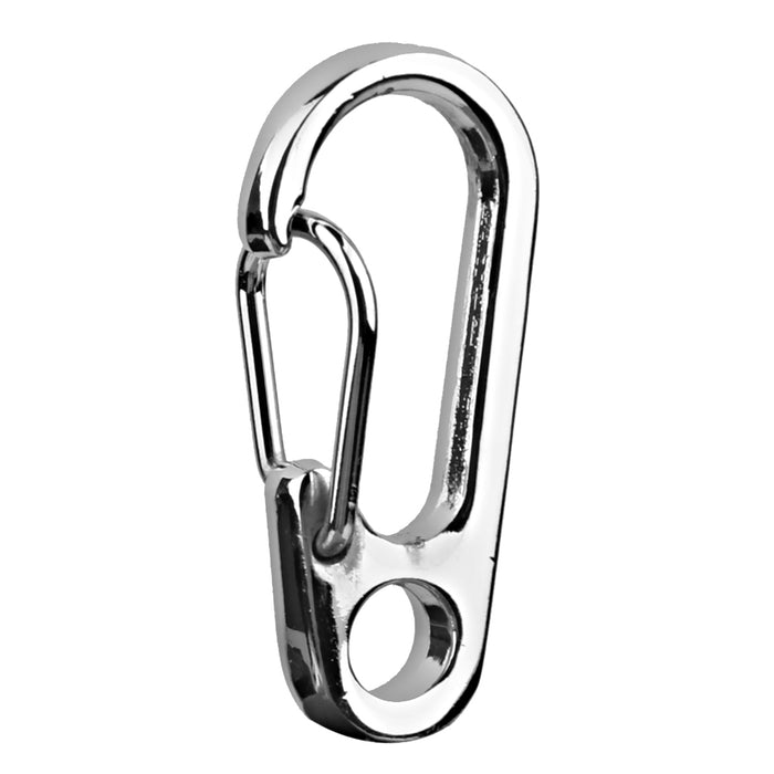 Crofta 10Pcs Silver Alloy Keychain Snap Buckle Carabiner Camping Hiking Spring Hook