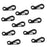 Crofta 10pcs Black Hanging Buckle Carabiner Clip Snap Spring Hook Keychain Keyring