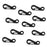 Crofta 10pcs Black Hanging Buckle Carabiner Clip Snap Spring Hook Keychain Keyring