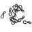 Crofta 10pcs Black Hanging Buckle Carabiner Clip Snap Spring Hook Keychain Keyring