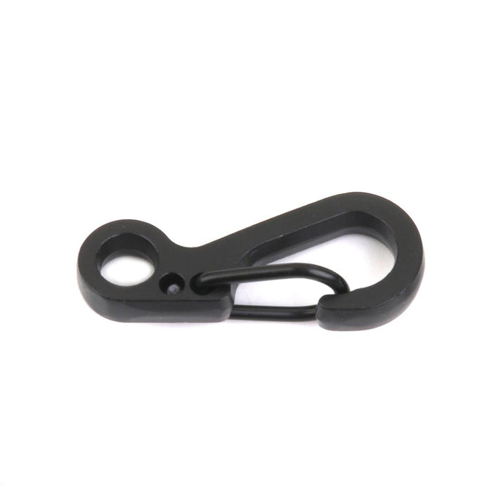 Crofta 10pcs Black Hanging Buckle Carabiner Clip Snap Spring Hook Keychain Keyring