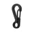 Crofta 10pcs Black Hanging Buckle Carabiner Clip Snap Spring Hook Keychain Keyring