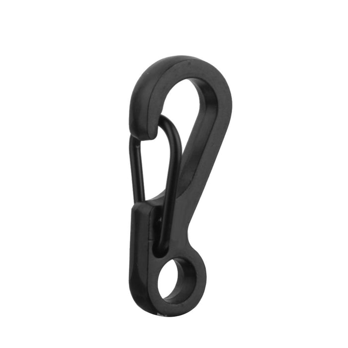 Crofta 10pcs Black Hanging Buckle Carabiner Clip Snap Spring Hook Keychain Keyring