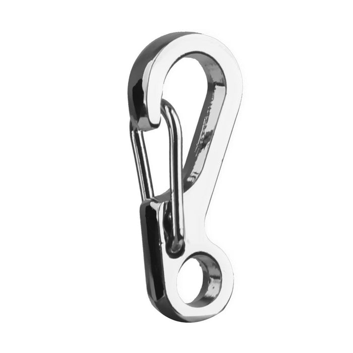 Crofta 10pcs Silver Hanging Buckle Carabiner Clip Snap Spring Hook Keychain Keyring