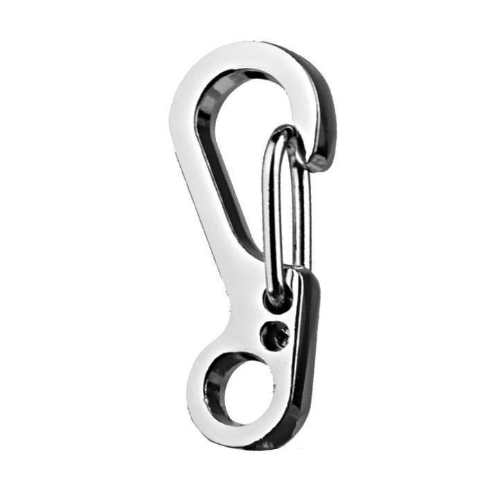 Crofta 10pcs Silver Hanging Buckle Carabiner Clip Snap Spring Hook Keychain Keyring