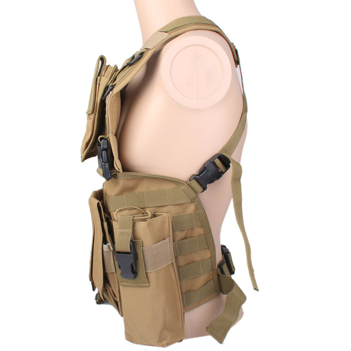 Tactical Molle Assault Military Army Airsoft Tactical SWAT Vest - Tan