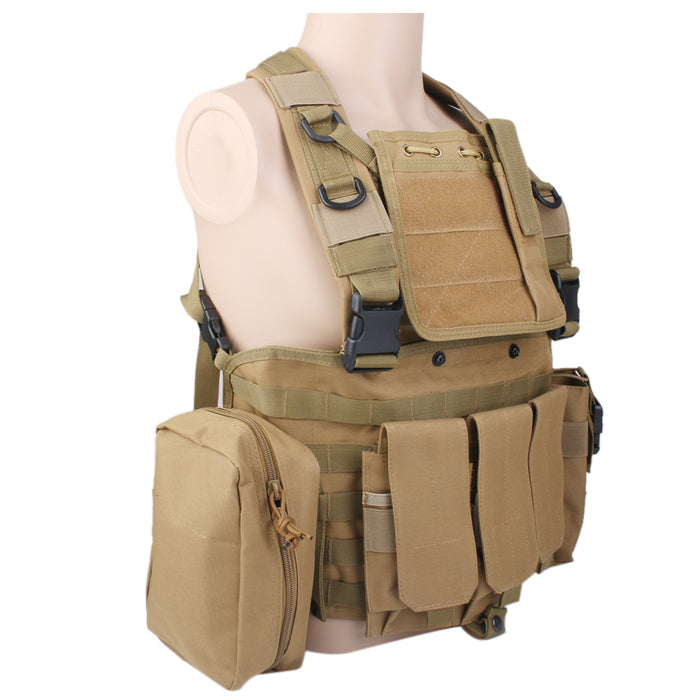 Tactical Molle Assault Military Army Airsoft Tactical SWAT Vest - Tan