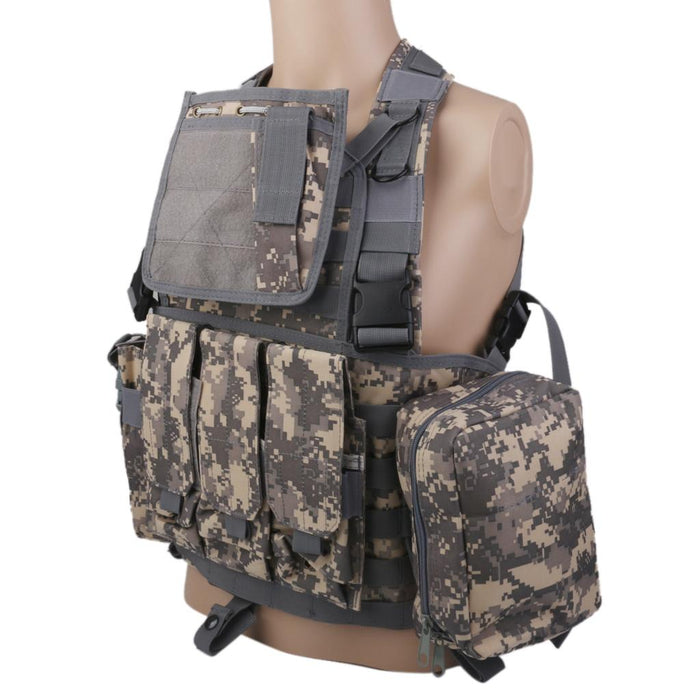 Tactical Combat Molle Assault Military Army Airsoft SWAT Vest - ACU Camo