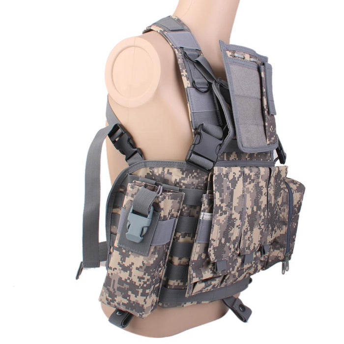 Tactical Combat Molle Assault Military Army Airsoft SWAT Vest - ACU Camo