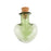 Crofta 10Pcs Mini Glass Bottle Heart Jars Vials Wishing Message Cork Bottles Green