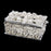 Crofta Small Silver Plated Crystal Rhinestone Hollow Enamel Jewelry Trinket Box