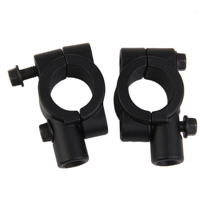 Crofta 1 Pair 10mm Motorcycle Bike Handlebar Mirror Clamp Mounting Bracket black