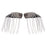 Crofta 1 Pair Rock Silver Tassel Link Chain Rivet Epaulet Shoulder Boards Badge