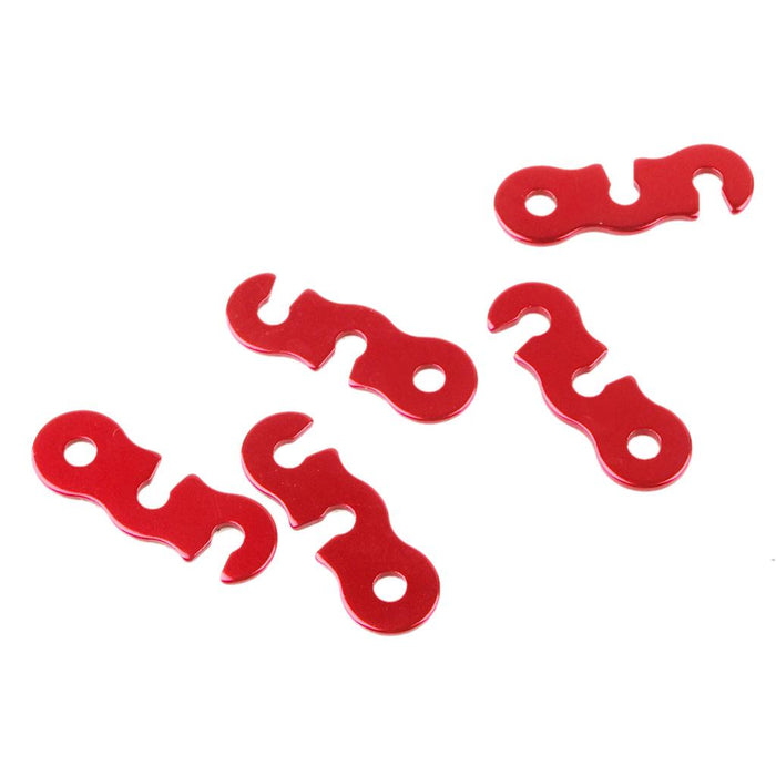 Crofta 10x Red Aluminum Alloy Camping Tent Guyline Runner Rope Tightener Tensioner