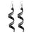 Crofta 1 Pair Fashion Women Lady Twisted Wire Frosted Dangle Earrings - Black