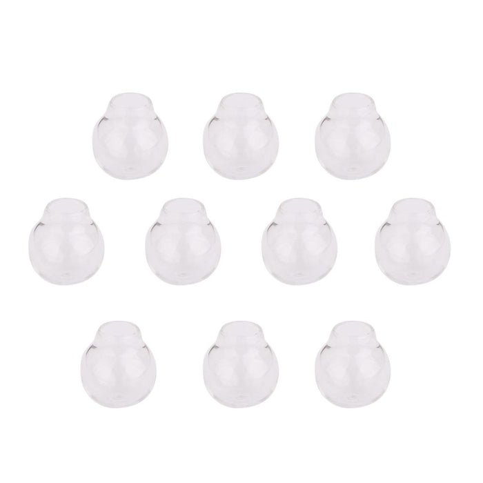 Crofta 10Pcs Glass Ball Bottles Pendant Charms Vials Wish Bottles Clear DIY Craft