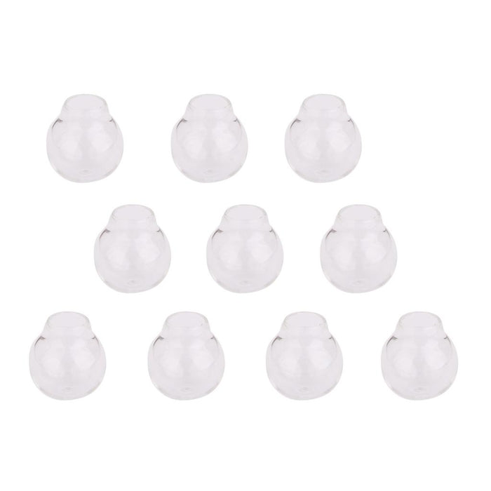 Crofta 10Pcs Glass Ball Bottles Pendant Charms Vials Wish Bottles Clear DIY Craft