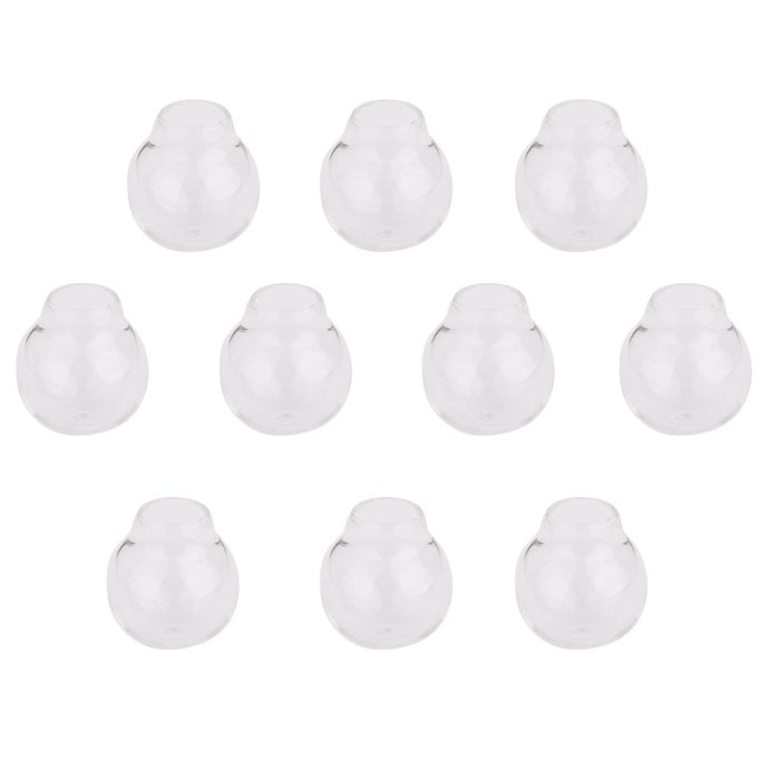 Crofta 10Pcs Glass Ball Bottles Pendant Charms Vials Wish Bottles Clear DIY Craft