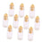 Crofta 10Pcs Mini Empty Glass Cork Bottles Pendant Charms Vials Wish Bottles Clear