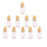 Crofta 10Pcs Mini Empty Glass Cork Bottles Pendant Charms Vials Wish Bottles Clear