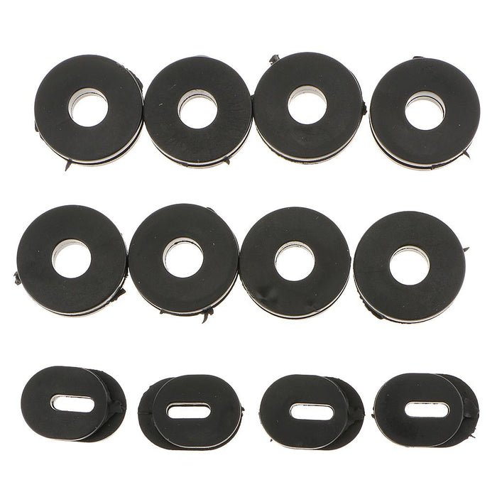 Crofta 12pcs Bracket Side Cover Grommet for Motorcycle Car GS125 Black