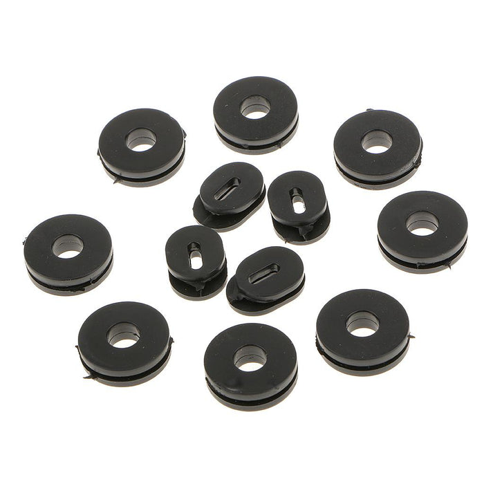 Crofta 12pcs Bracket Side Cover Grommet for Motorcycle Car GS125 Black