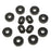 Crofta 12pcs Bracket Side Cover Grommet for Motorcycle Car GS125 Black