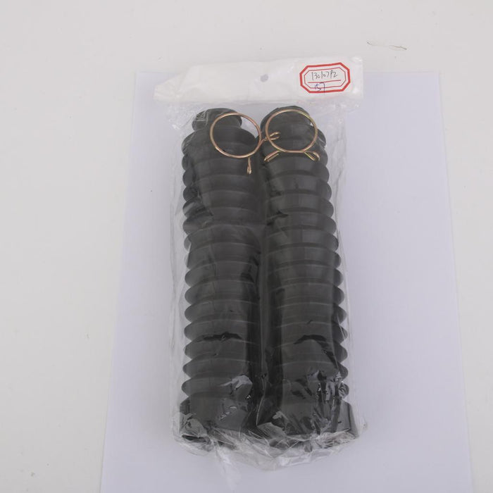 Crofta 1 Pair 20.5cm Long Front Fork Cover Shock Absorber Dust Rubber Cover Black