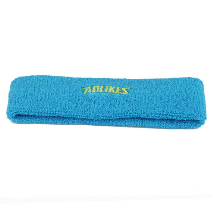 Yoga Sports Sweatband Headband Elastic Hair Band Accessories - Sky blue