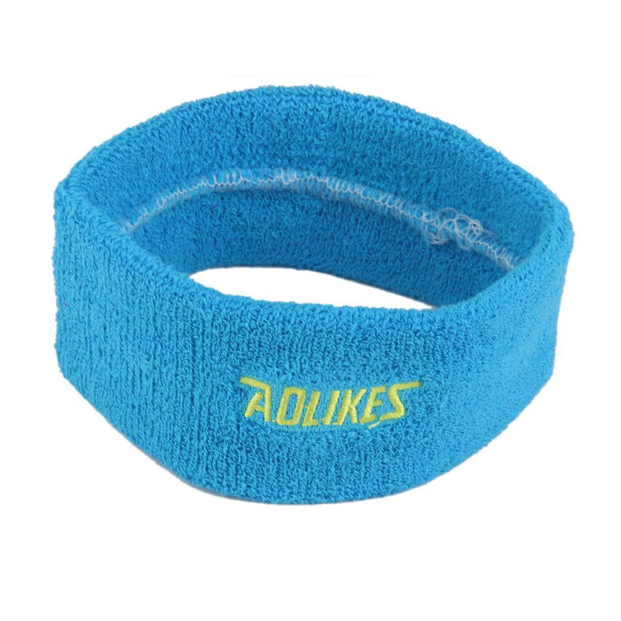 Yoga Sports Sweatband Headband Elastic Hair Band Accessories - Sky blue