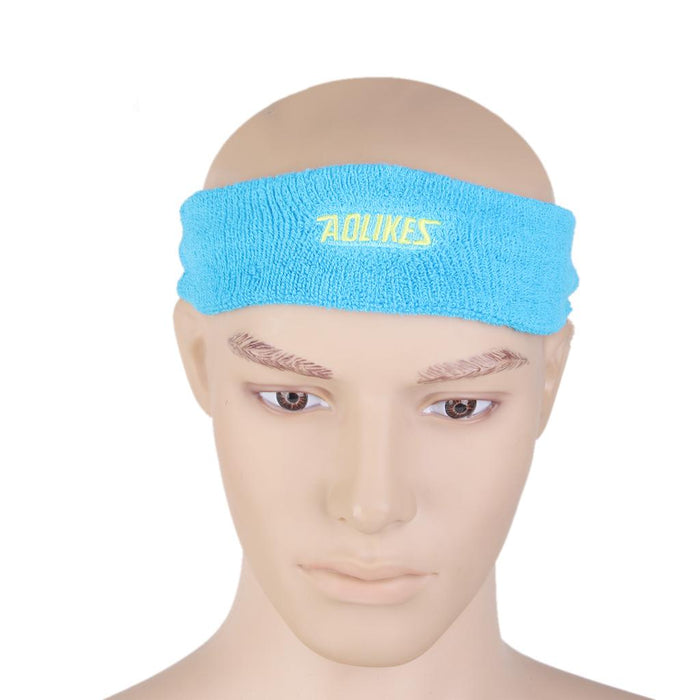 Yoga Sports Sweatband Headband Elastic Hair Band Accessories - Sky blue