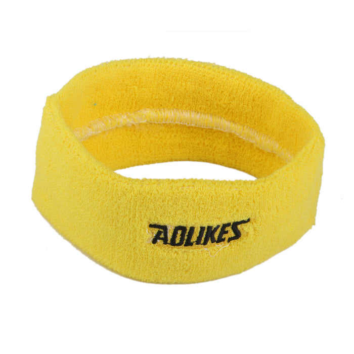 Yoga Sports Sweatband Headband Elastic Hair Band Accessories - Yellow