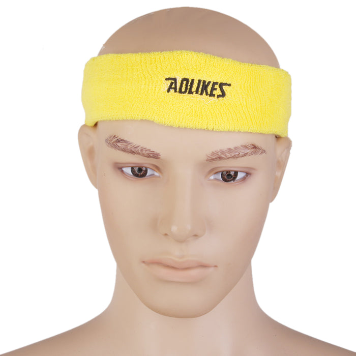 Yoga Sports Sweatband Headband Elastic Hair Band Accessories - Yellow